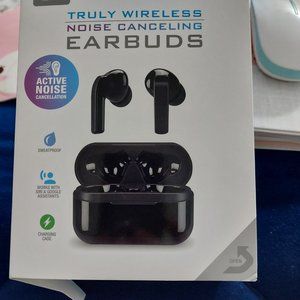 iLive Wireless Noise-Cancel Earbuds BLACK